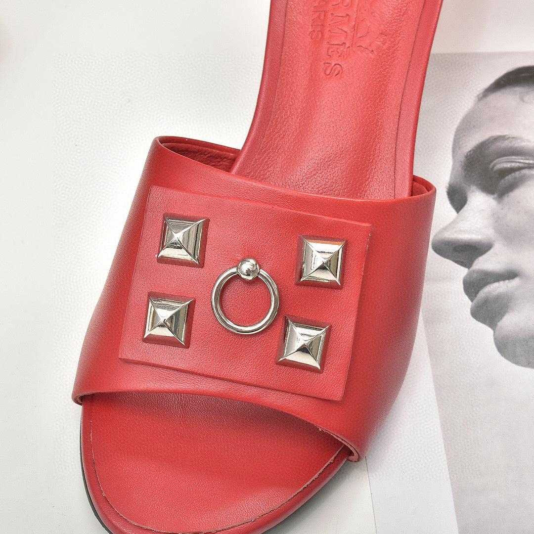 Hermes Women Shoes Designer Hermes Slippers Heel 60mm H70035