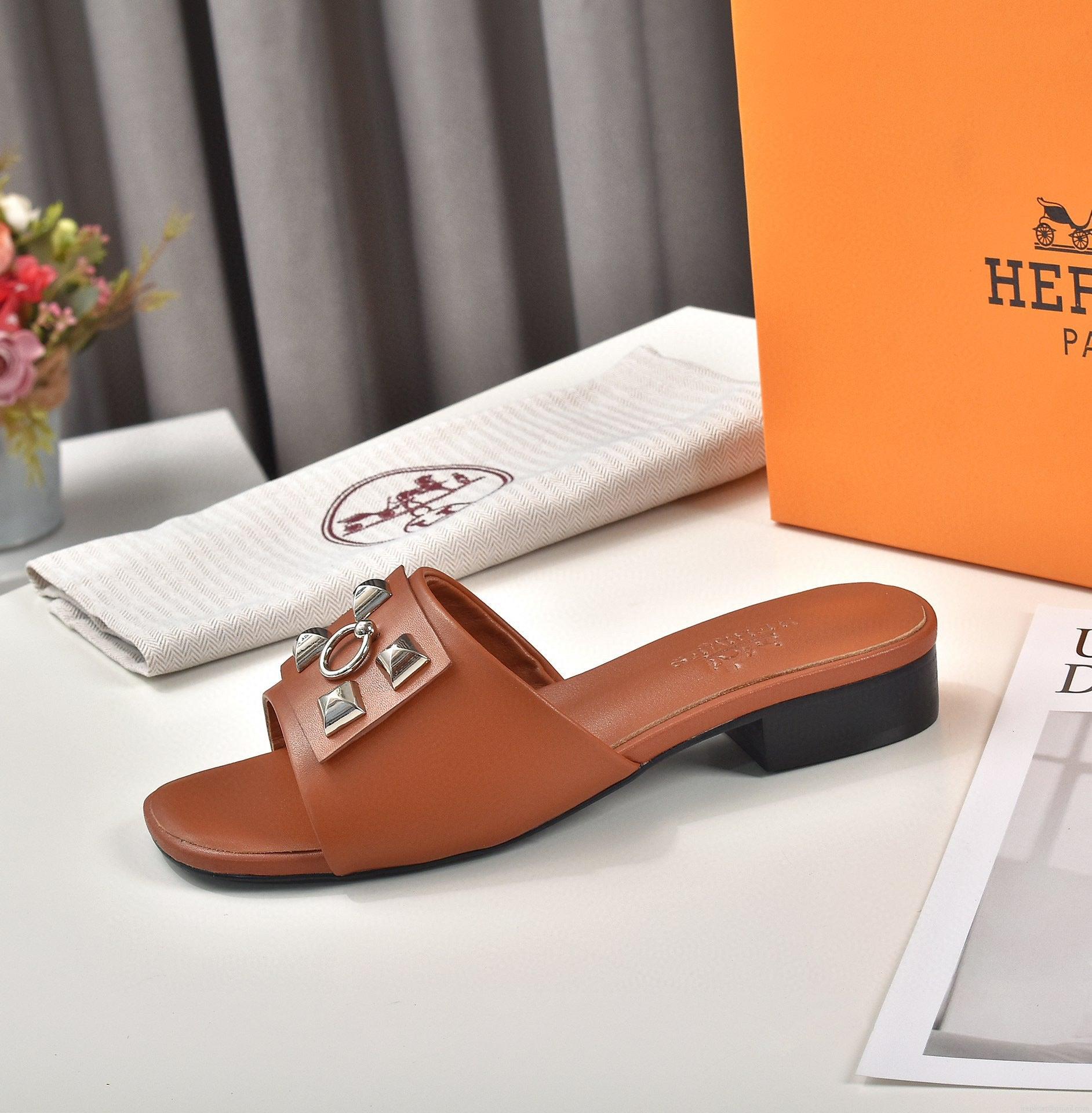 Hermes Women Shoes Designer Hermes Slippers Heel 60mm H80031