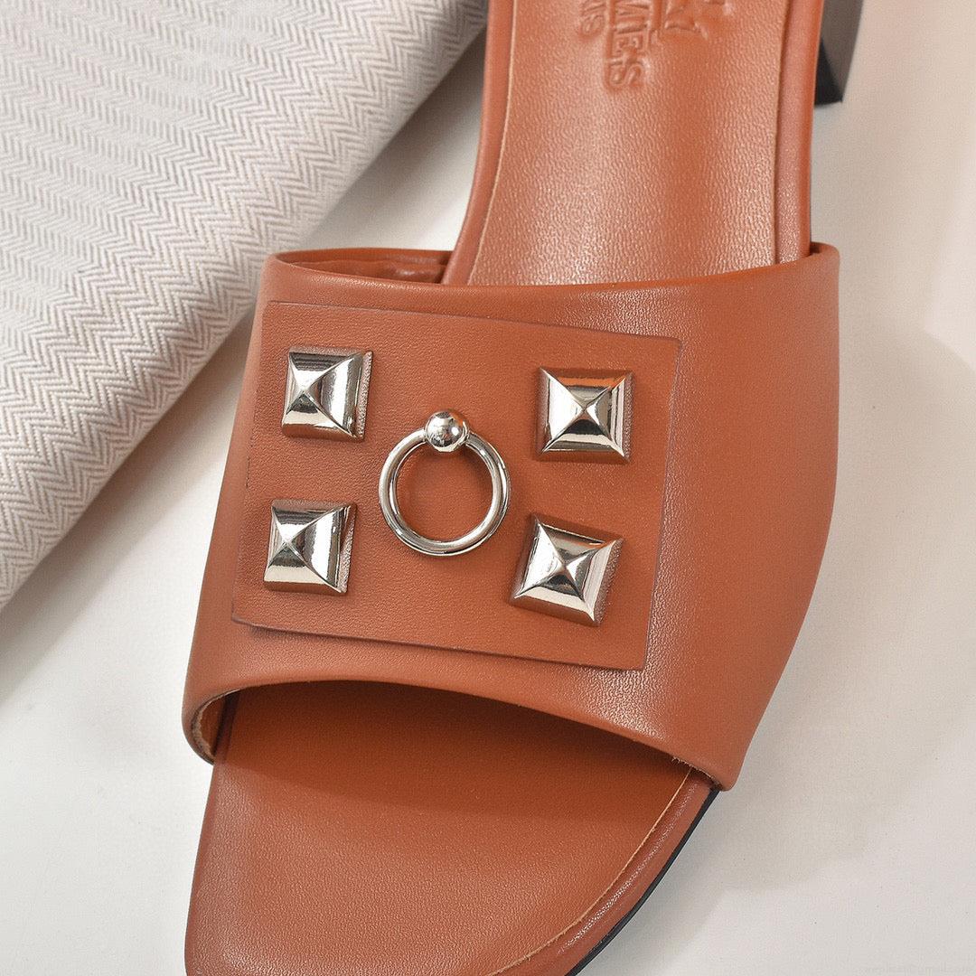 Hermes Women Shoes Designer Hermes Slippers Heel 60mm H80031