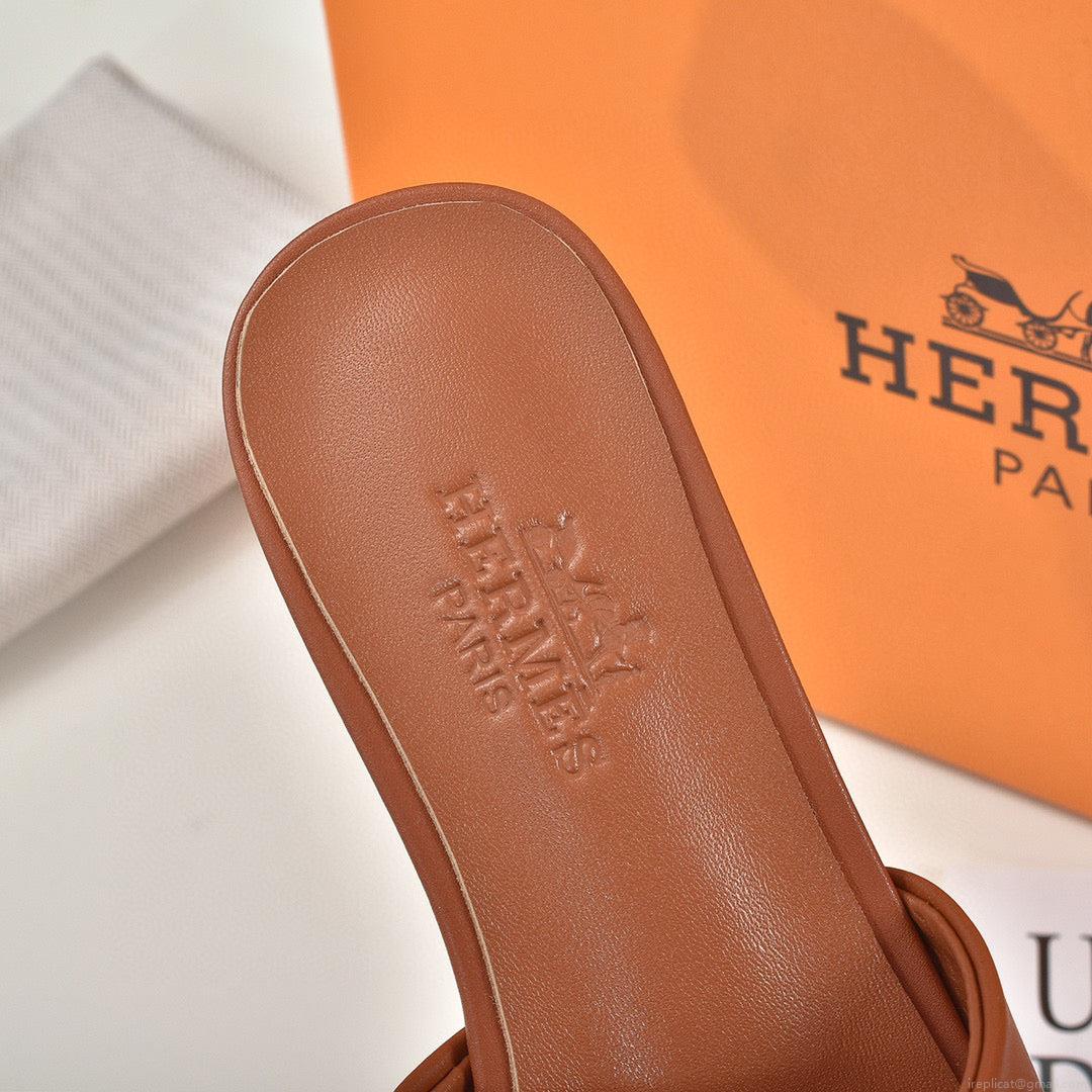 Hermes Women Shoes Designer Hermes Slippers Heel 60mm H80031