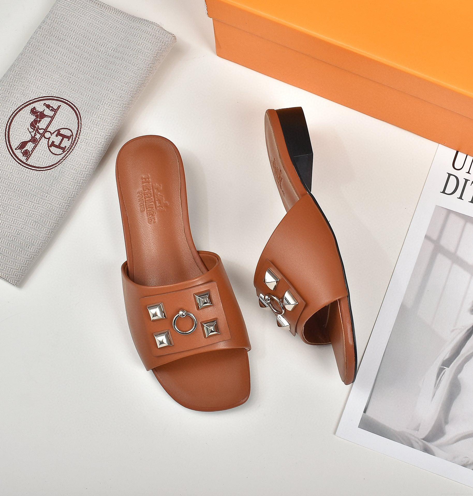 Hermes Women Shoes Designer Hermes Slippers Heel 60mm H80031