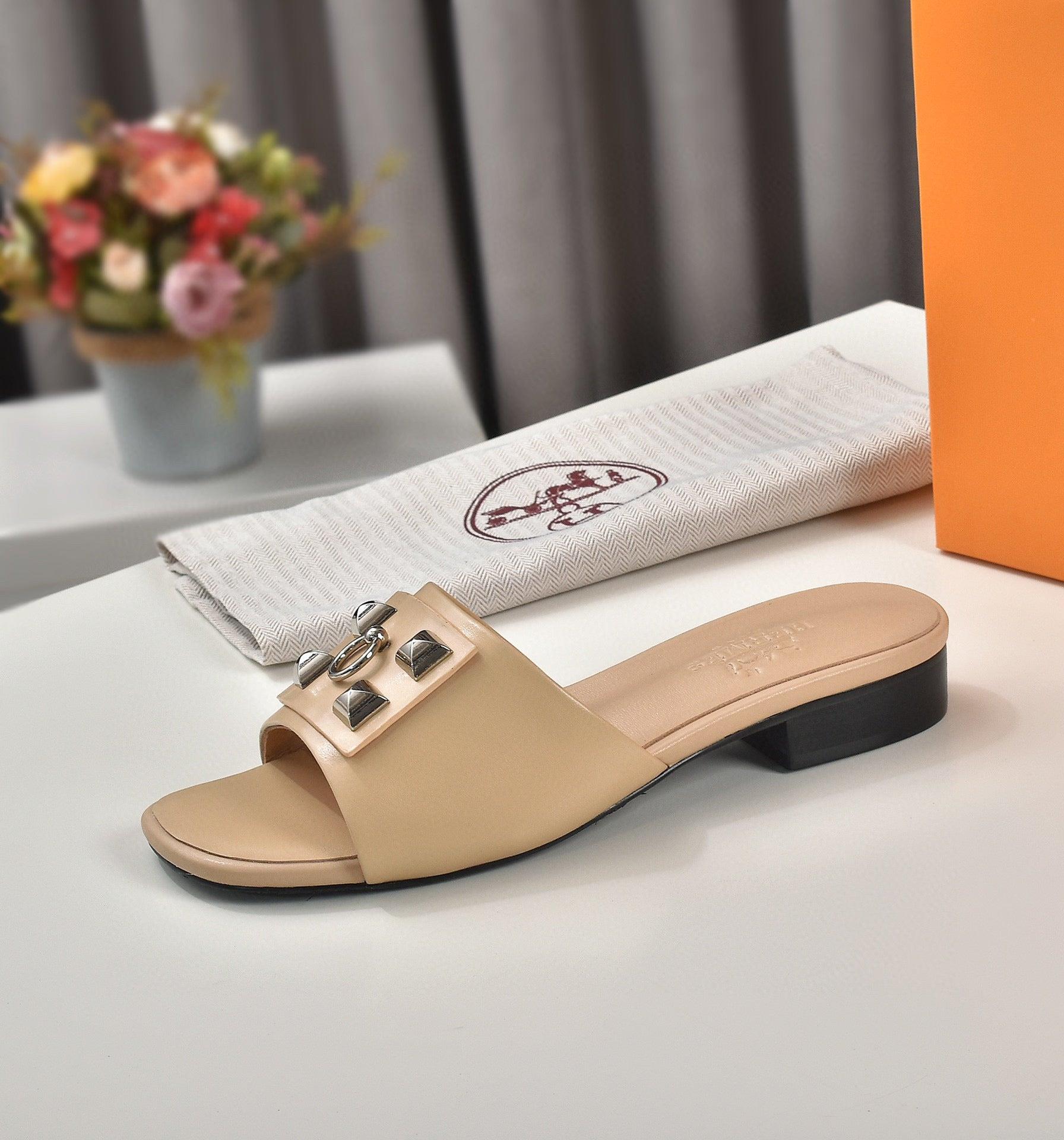 Hermes Women Shoes Designer Hermes Slippers Heel 60mm V80083