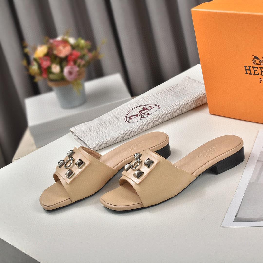 Hermes Women Shoes Designer Hermes Slippers Heel 60mm V80083
