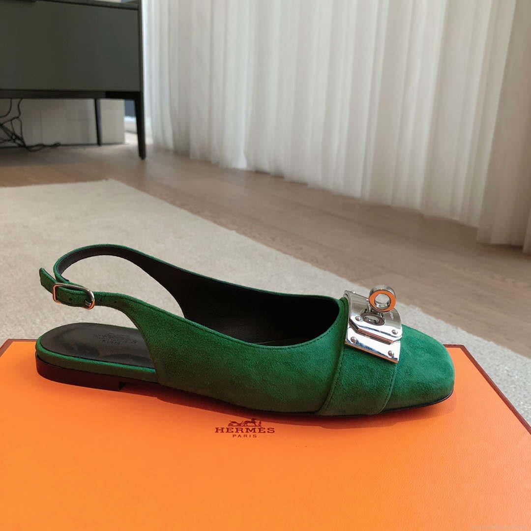 Hermes H241158Zv1D360 Innocente Slingback Shoes H990027