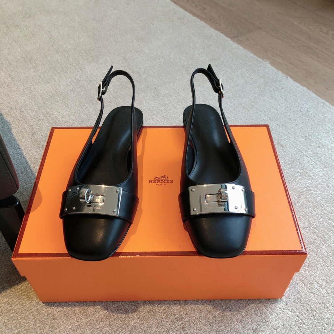 Hermes H241158Zv1D360 Innocente Slingback Shoes H990026