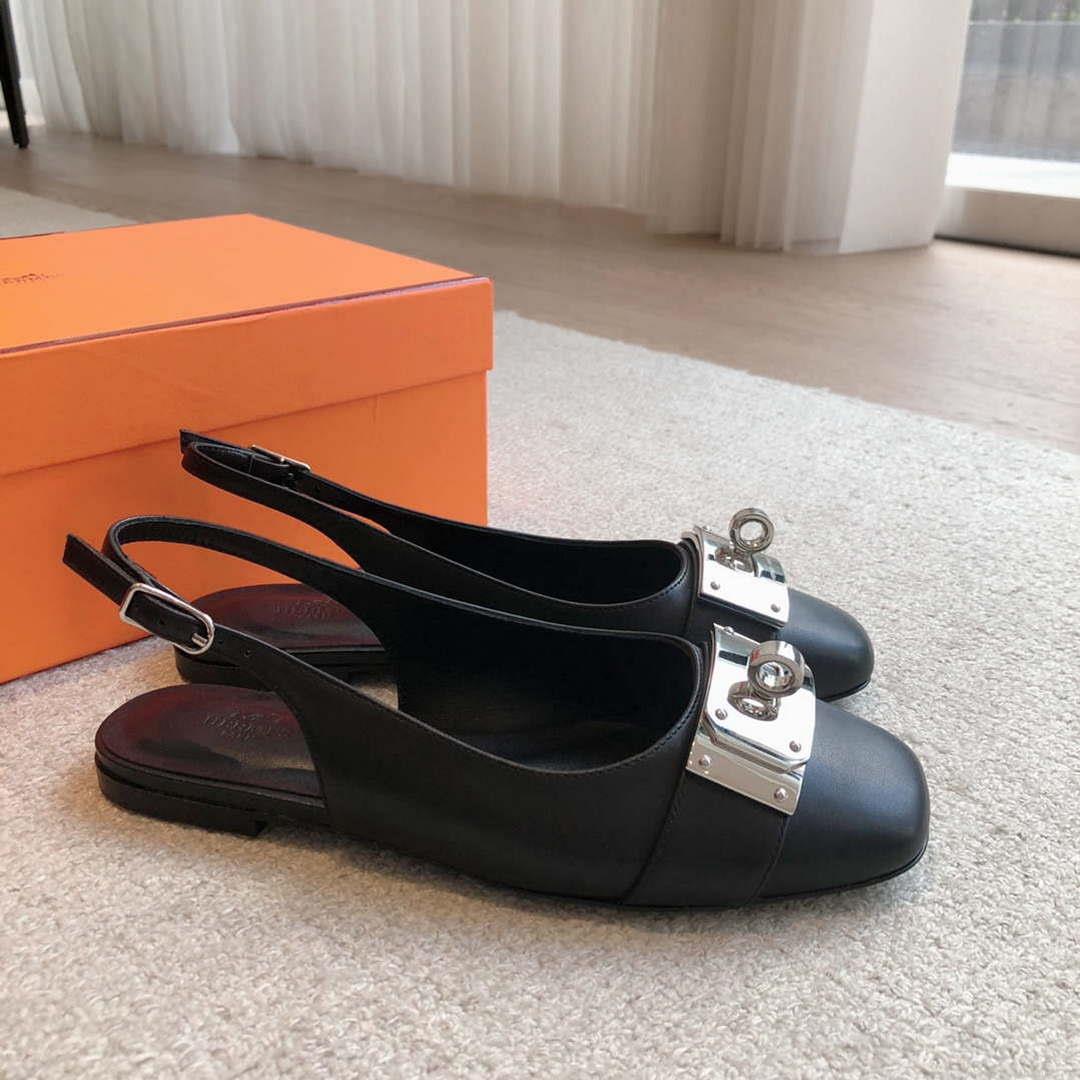 Hermes H241158Zv1D360 Innocente Slingback Shoes H990026