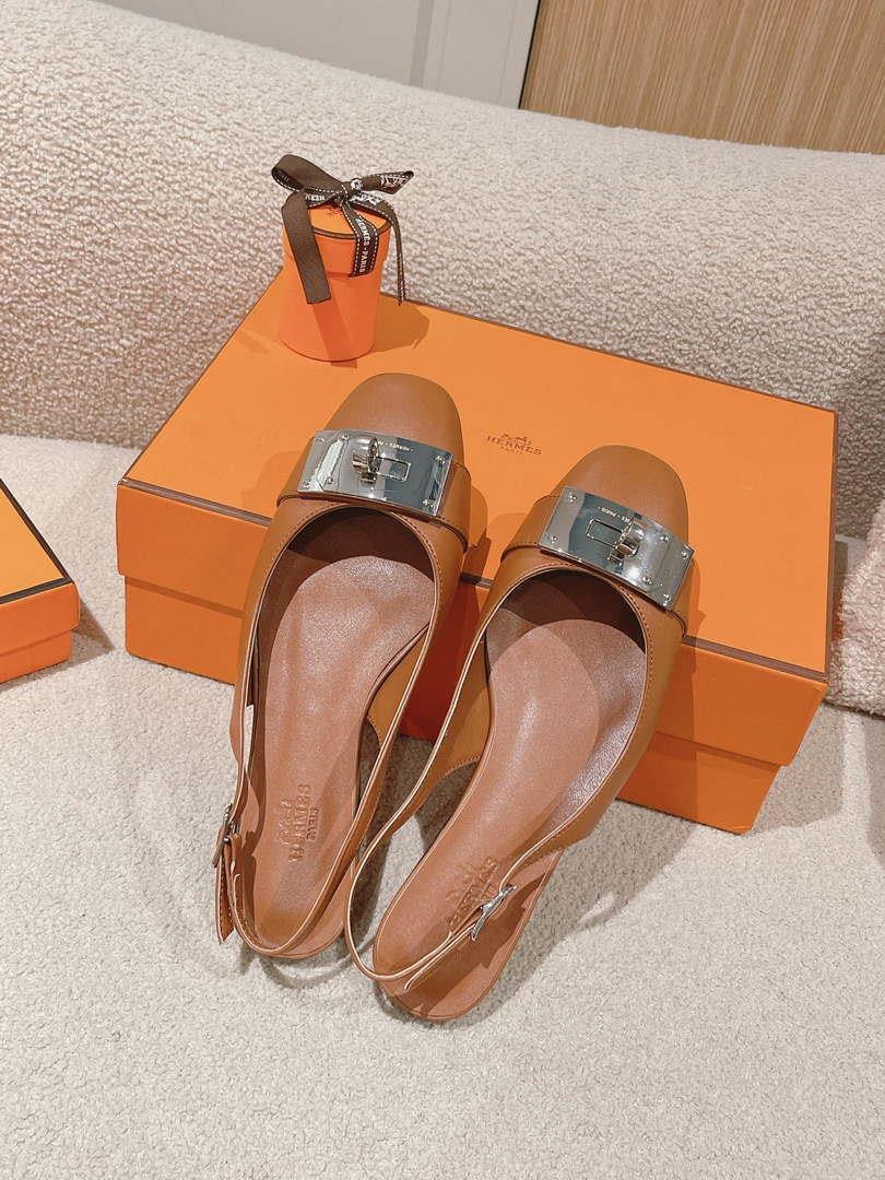Hermes H241158Zv1D360 Innocente Slingback Shoes H990021