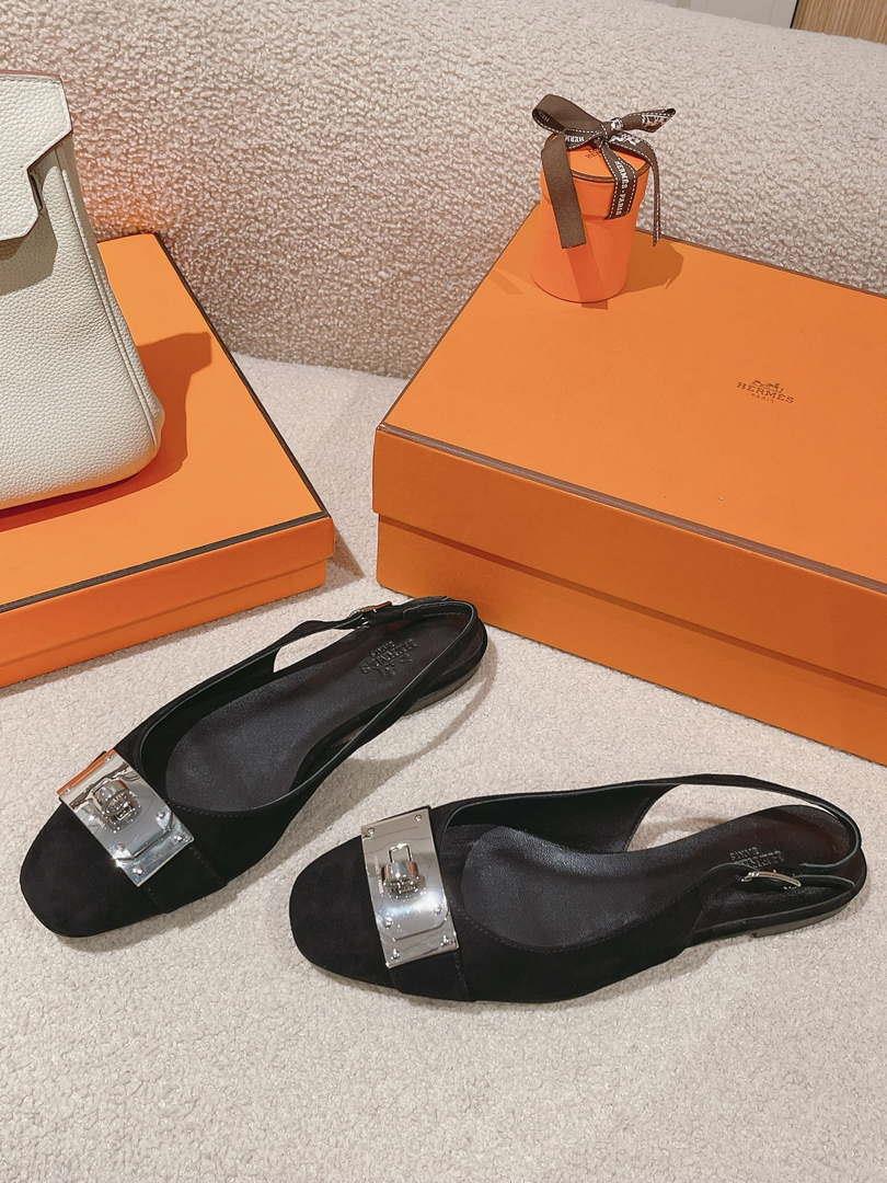 Hermes H241158Zv1D360 Innocente Slingback Shoes H990022