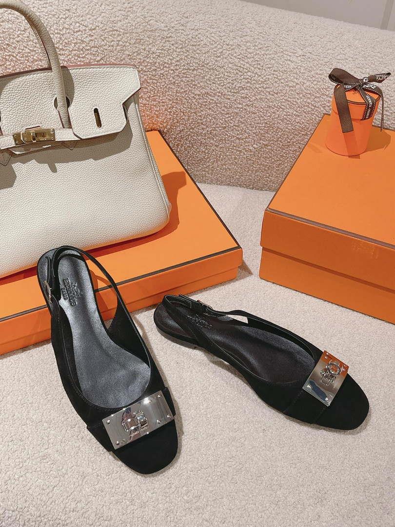 Hermes H241158Zv1D360 Innocente Slingback Shoes H990022