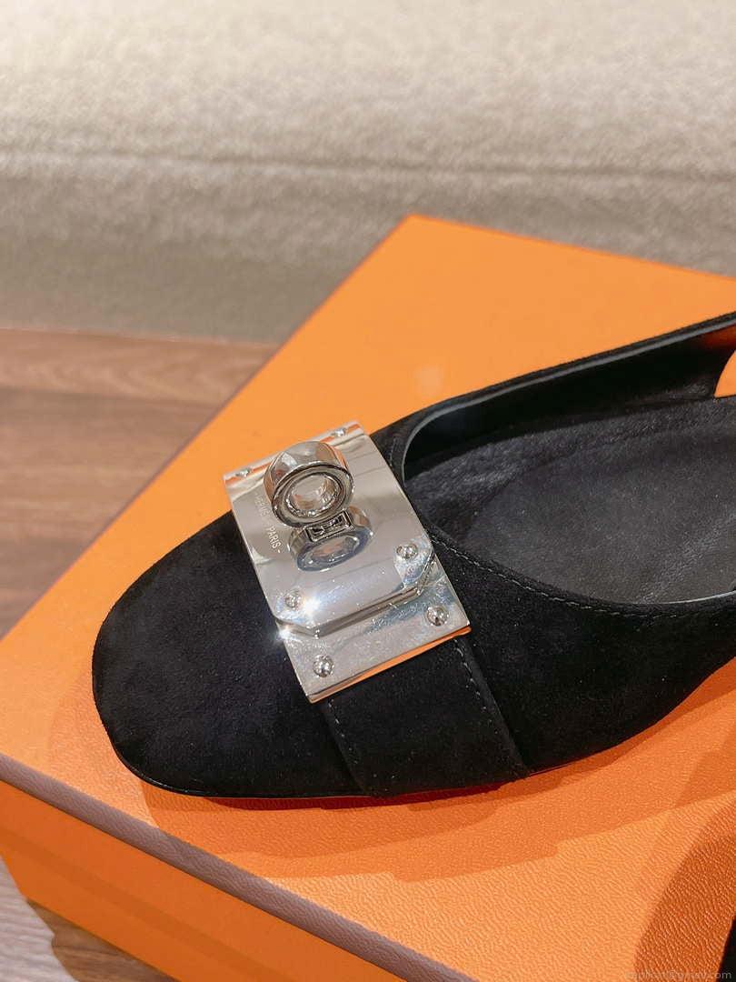 Hermes H241158Zv1D360 Innocente Slingback Shoes H990022