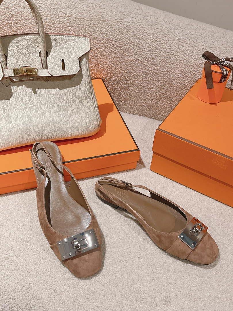 Hermes H241158Zv1D360 Innocente Slingback Shoes H990023