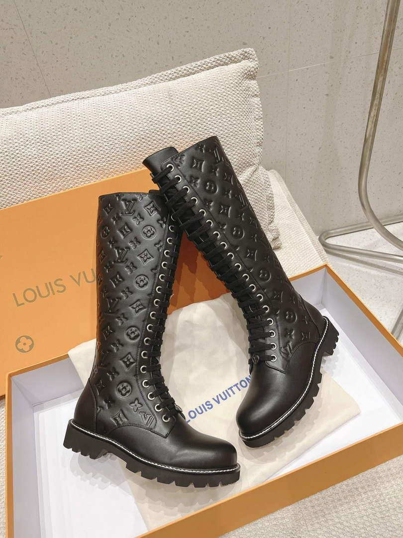 LV 1ABUPL Louis Vuitton Women’s Territory Flat High Ranger Boot L67329