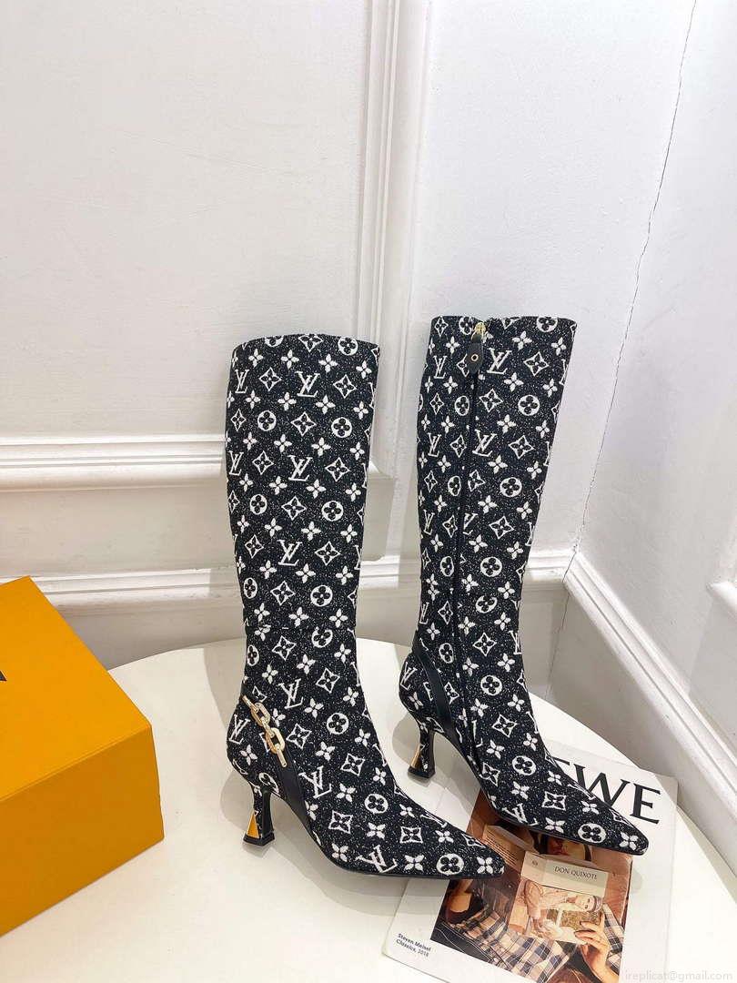 LV 1ACAKQ Louis Vuitton Women’s Shoes Sparkle High Boots L75210