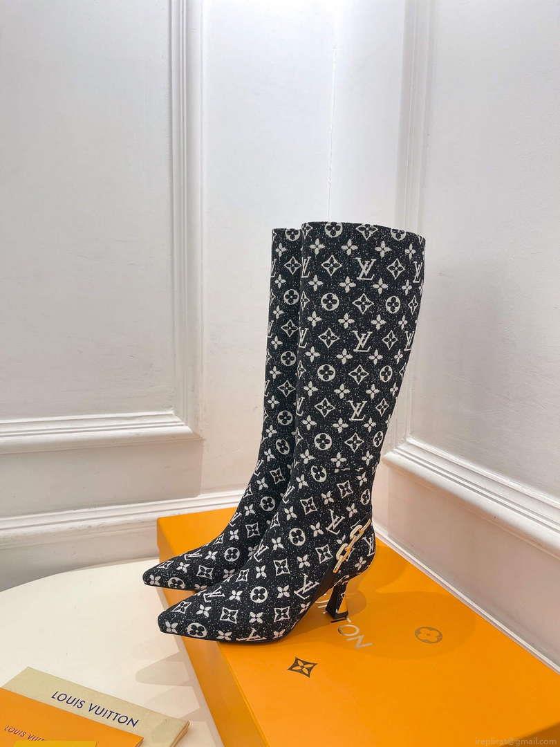 LV 1ACAKQ Louis Vuitton Women’s Shoes Sparkle High Boots L75210
