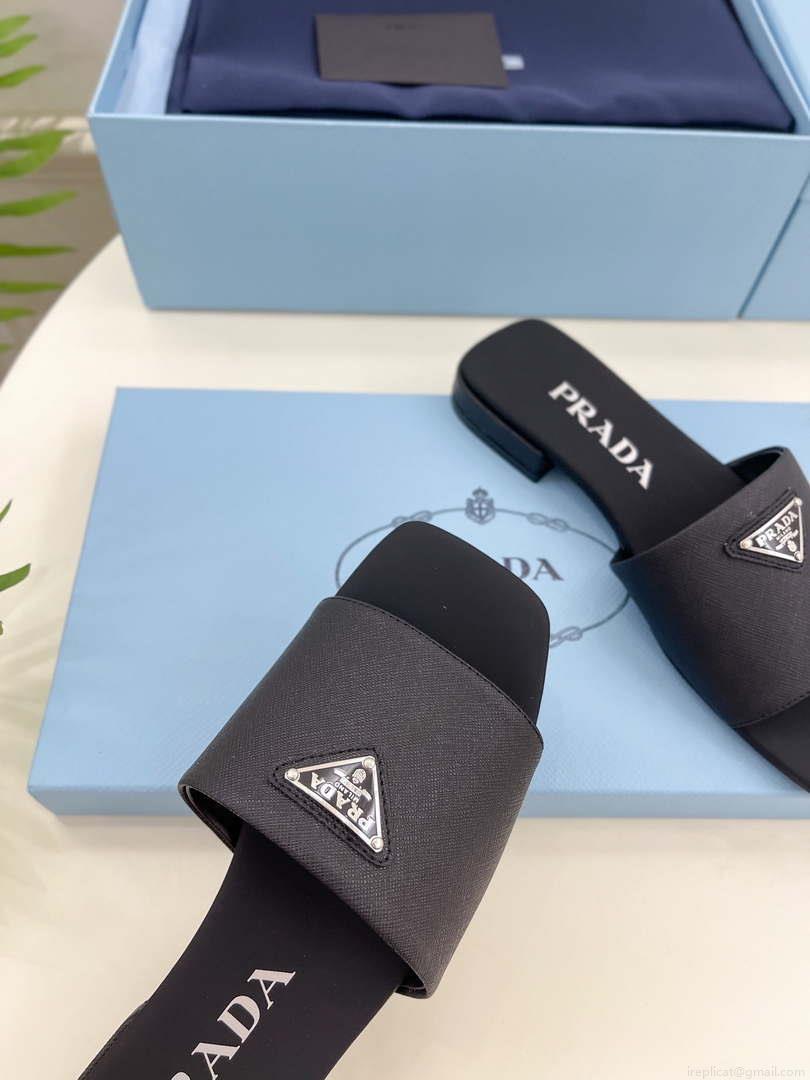 Prada Embossed leather slides leather P91263