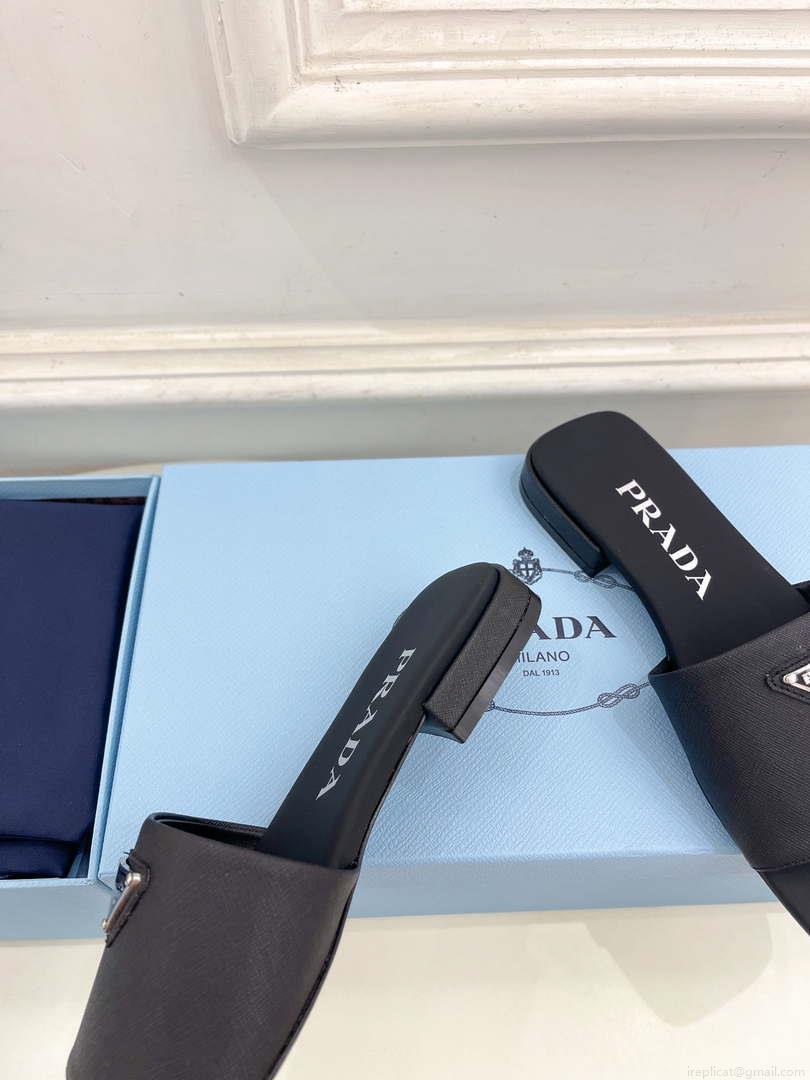 Prada Embossed leather slides leather P91263