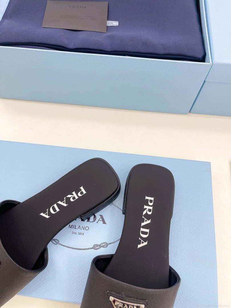 Prada Embossed leather slides leather P91263