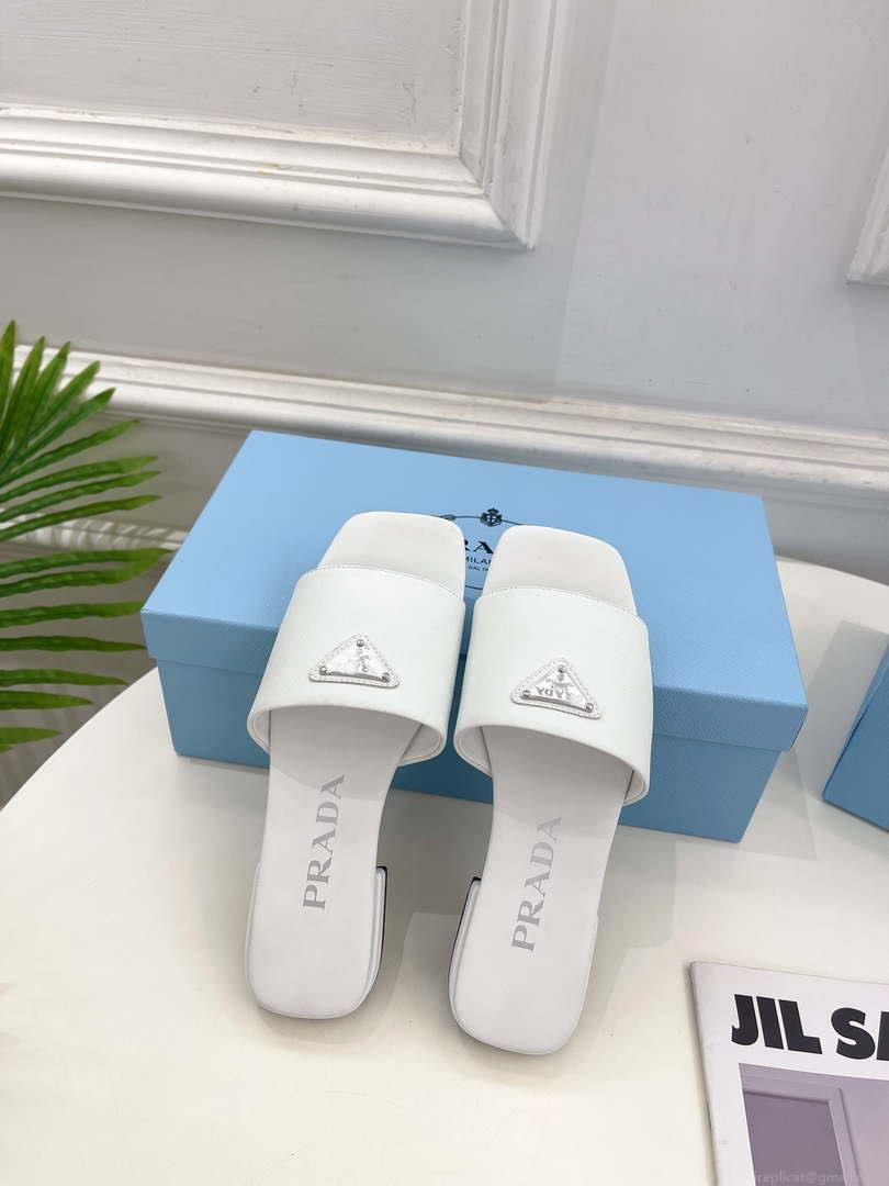 Prada Embossed leather slides leather P91264