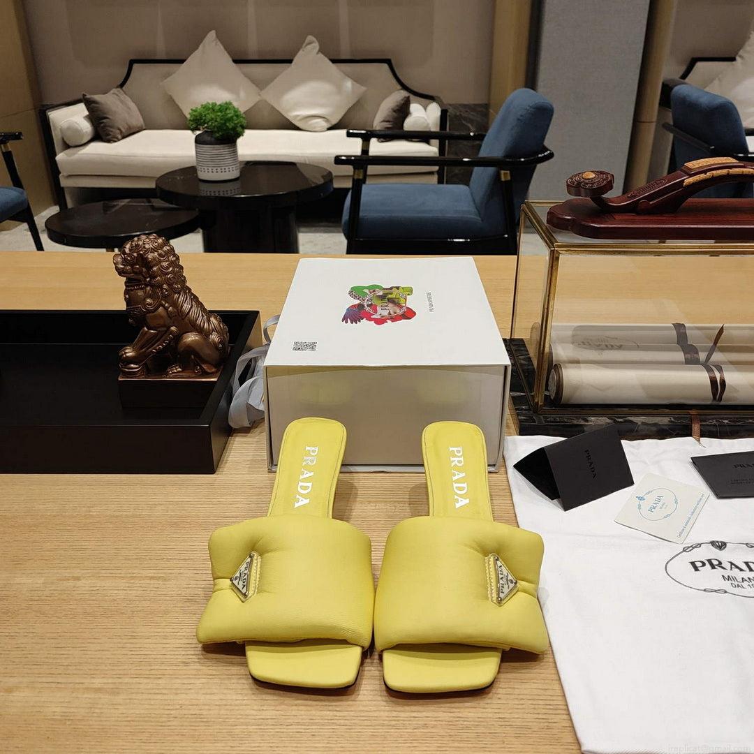 Prada 1XX654 Soft padded nappa sandals P78545