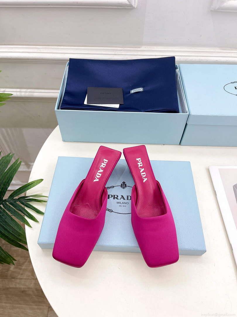 Prada 1I479N Women’s Satin Mules Fashion Shoes P67321