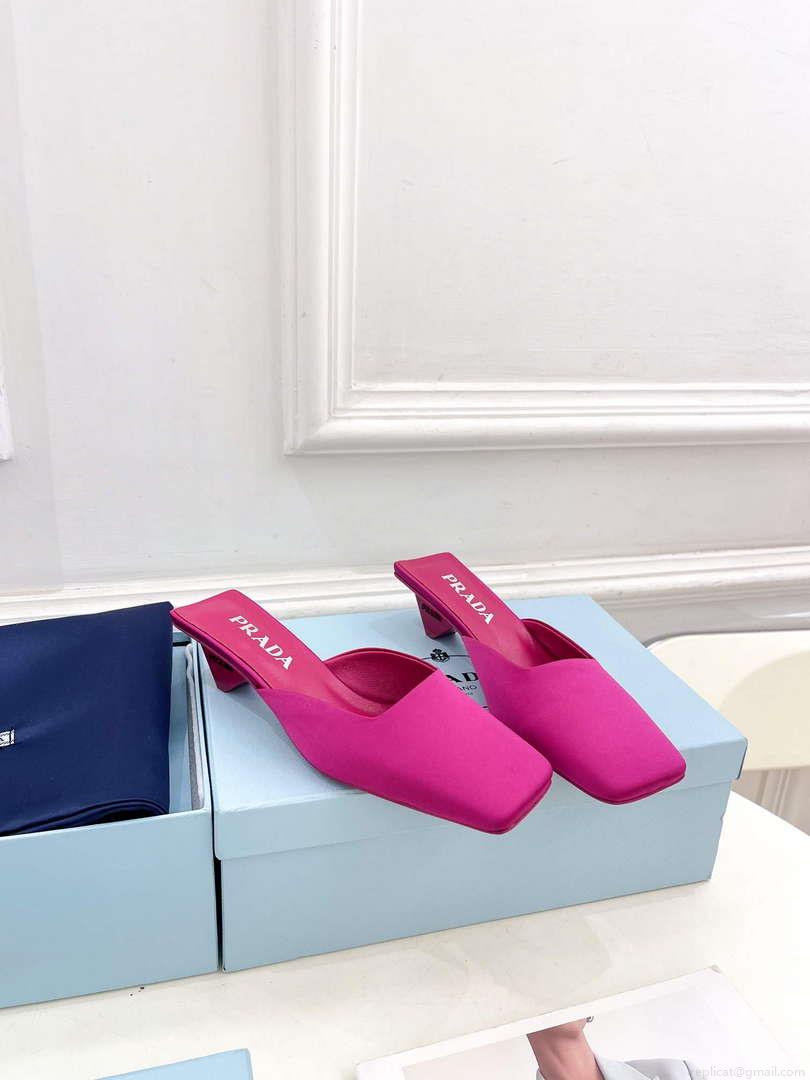 Prada 1I479N Women’s Satin Mules Fashion Shoes P67321