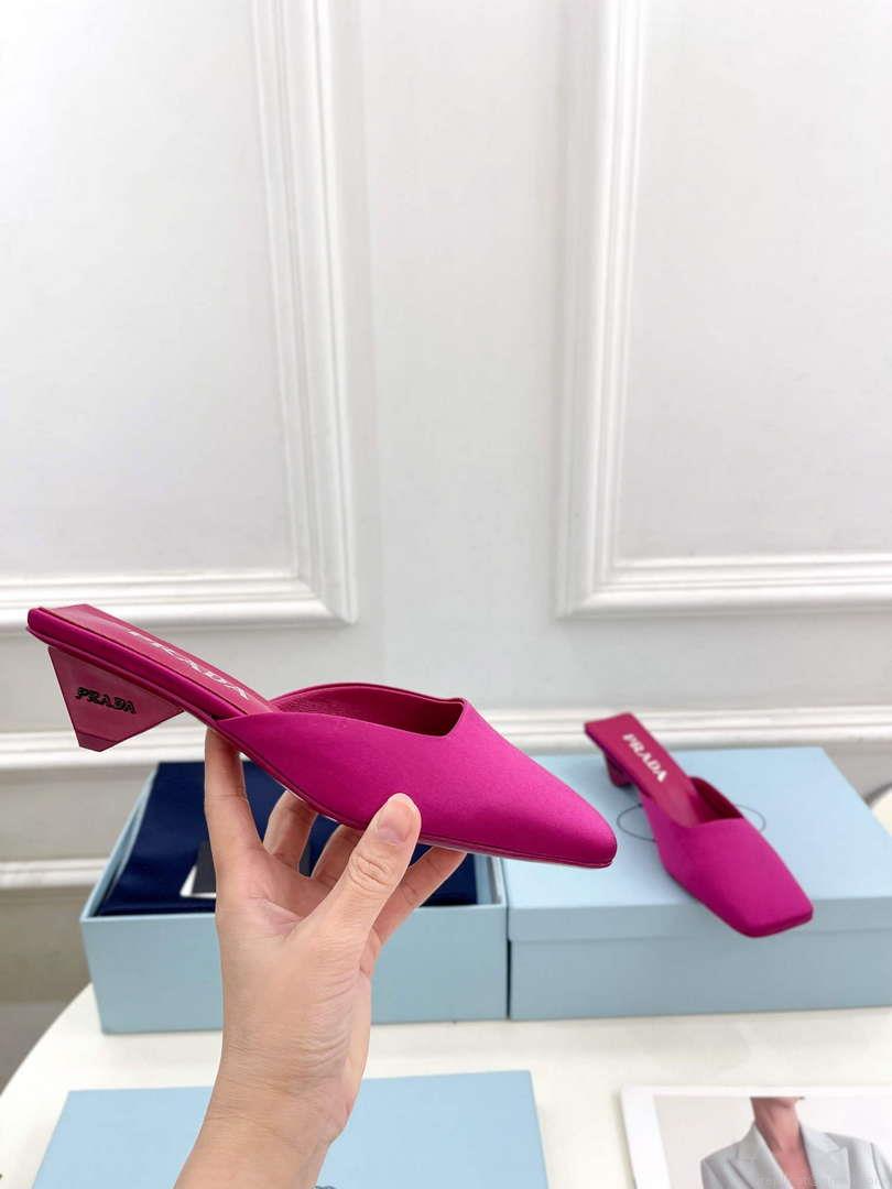 Prada 1I479N Women’s Satin Mules Fashion Shoes P67321