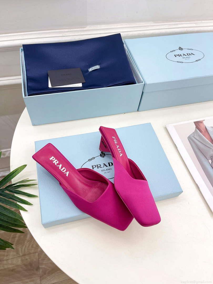 Prada 1I479N Women’s Satin Mules Fashion Shoes P67321