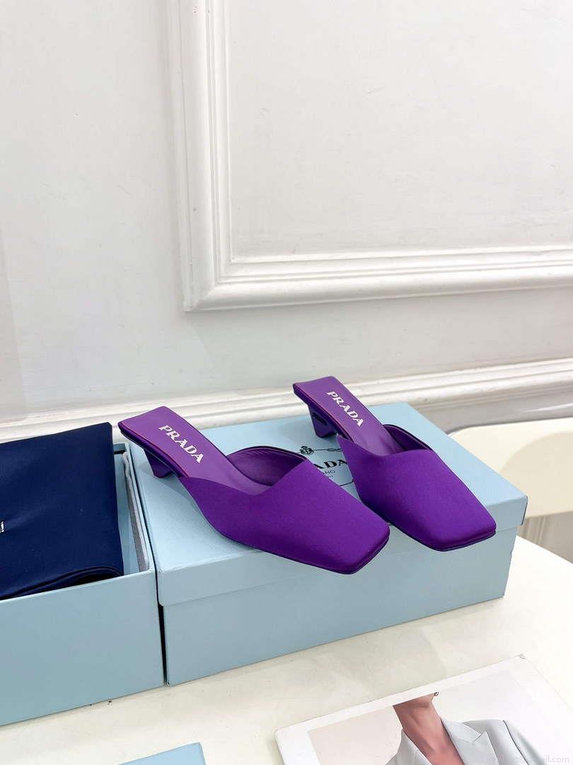 Prada 1I479N Women’s Satin Mules Fashion Shoes P67322