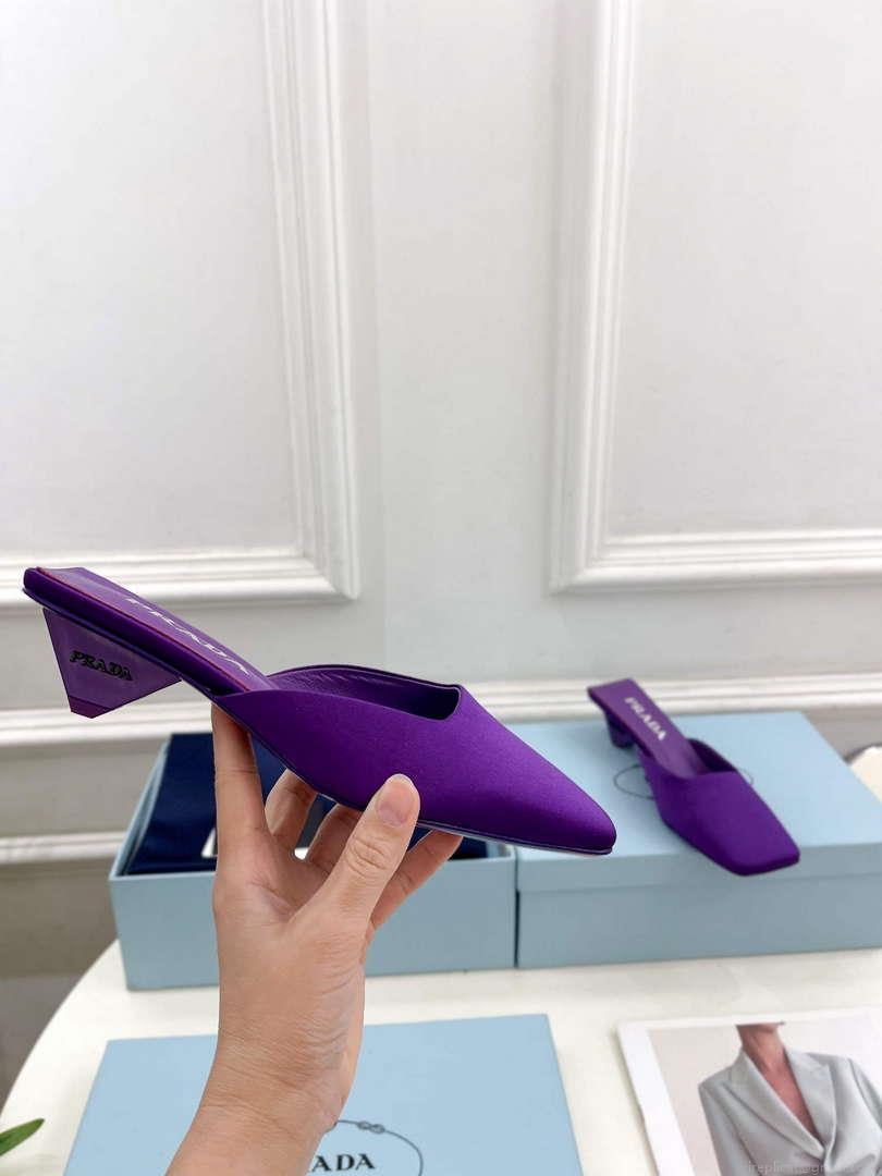 Prada 1I479N Women’s Satin Mules Fashion Shoes P67322