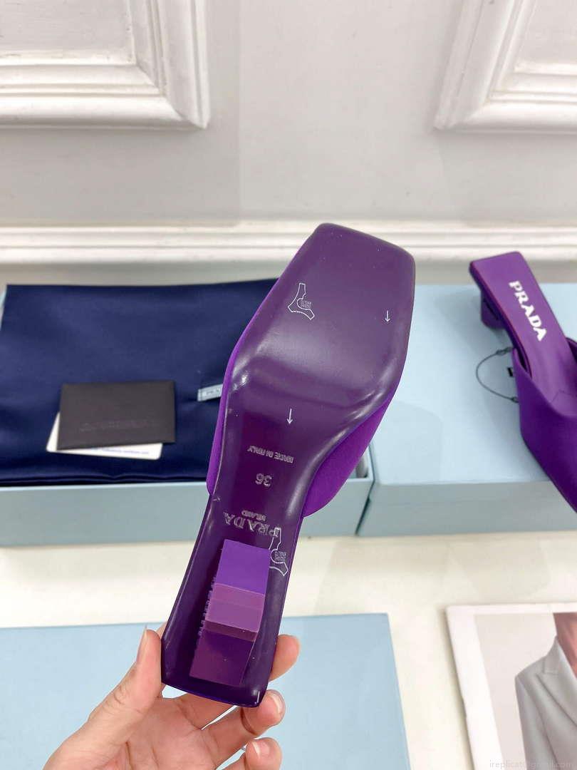 Prada 1I479N Women’s Satin Mules Fashion Shoes P67322