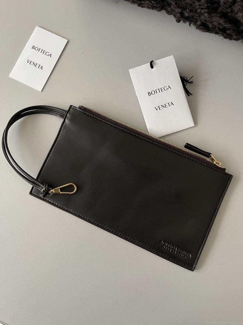 Bottega Veneta BV 652867 Arco Tote Intreccio shearling Black