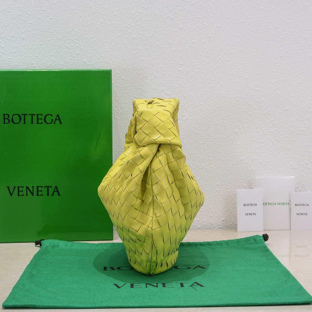 Bottega Veneta BV 690225 Teen Jodie intrecciato leather shoulder bag Lemon Yellow