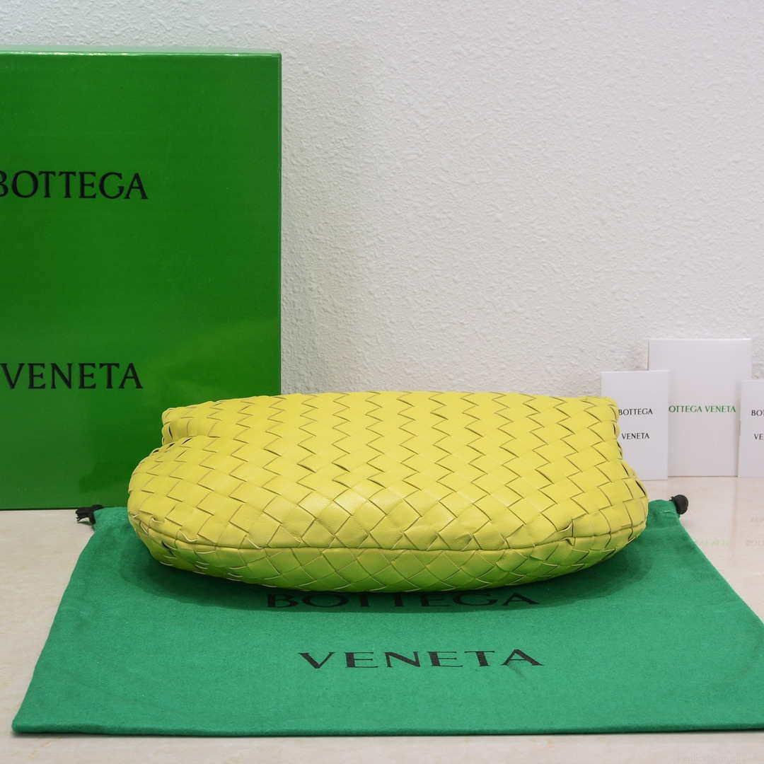 Bottega Veneta BV 690225 Teen Jodie intrecciato leather shoulder bag Lemon Yellow
