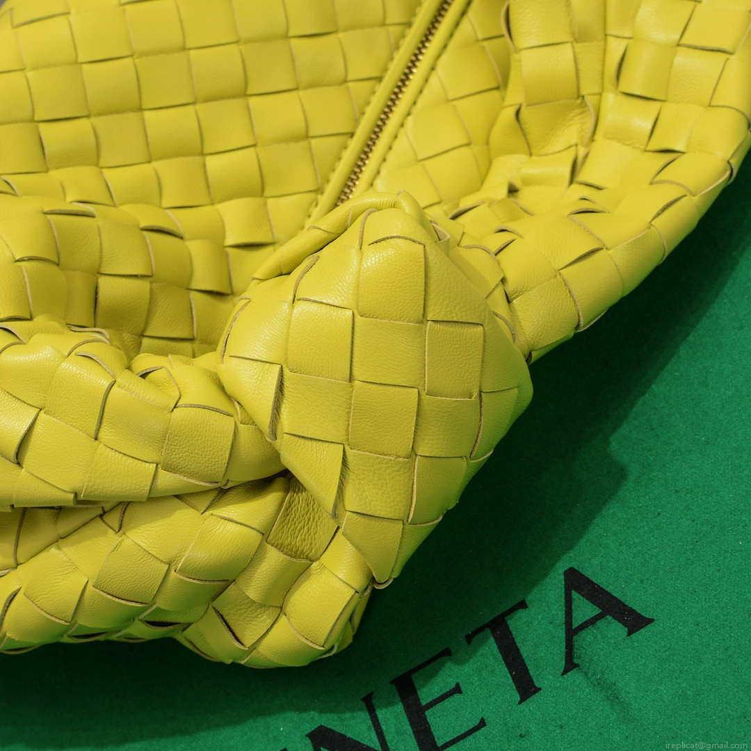 Bottega Veneta BV 690225 Teen Jodie intrecciato leather shoulder bag Lemon Yellow