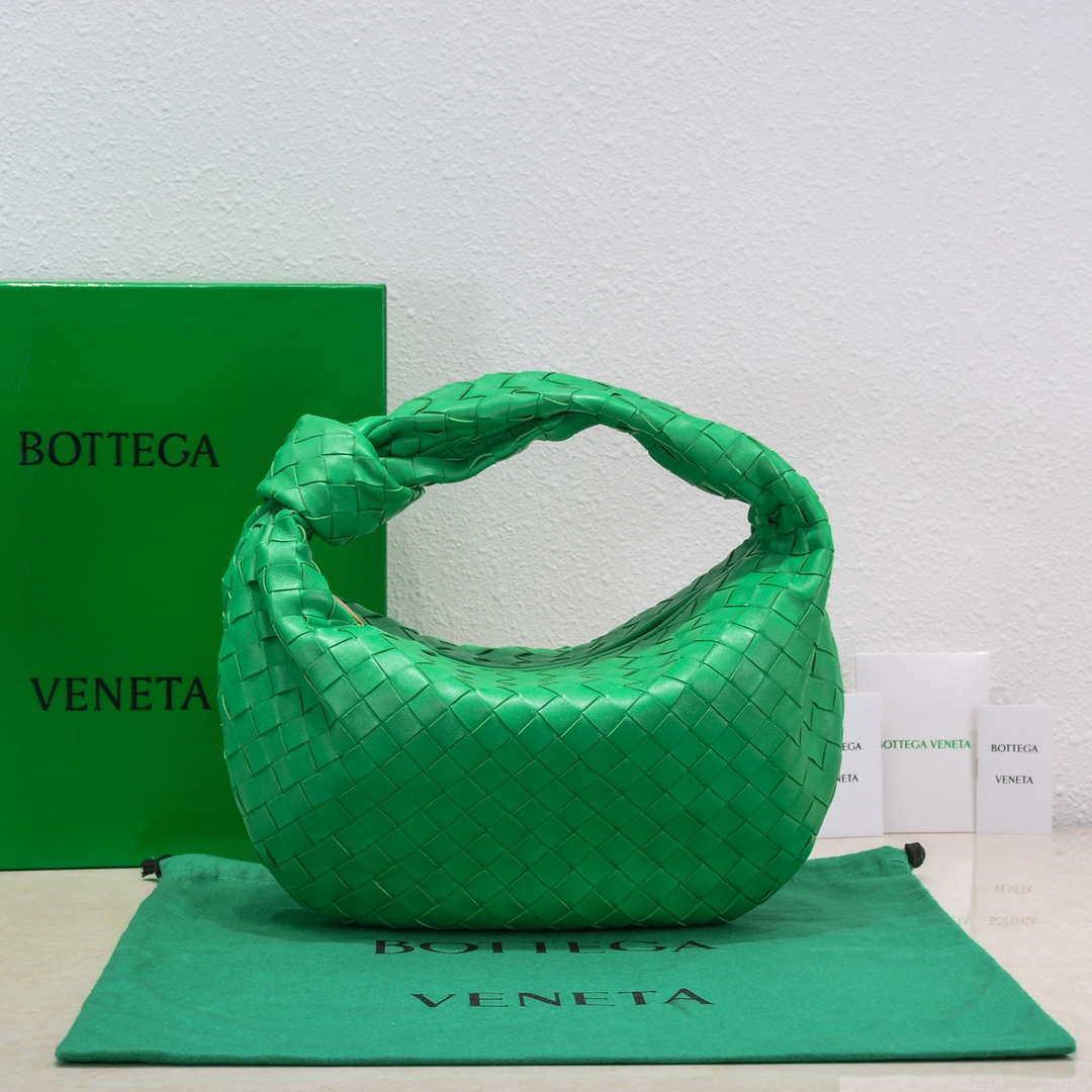 Bottega Veneta BV 690225 Teen Jodie intrecciato leather shoulder bag Green