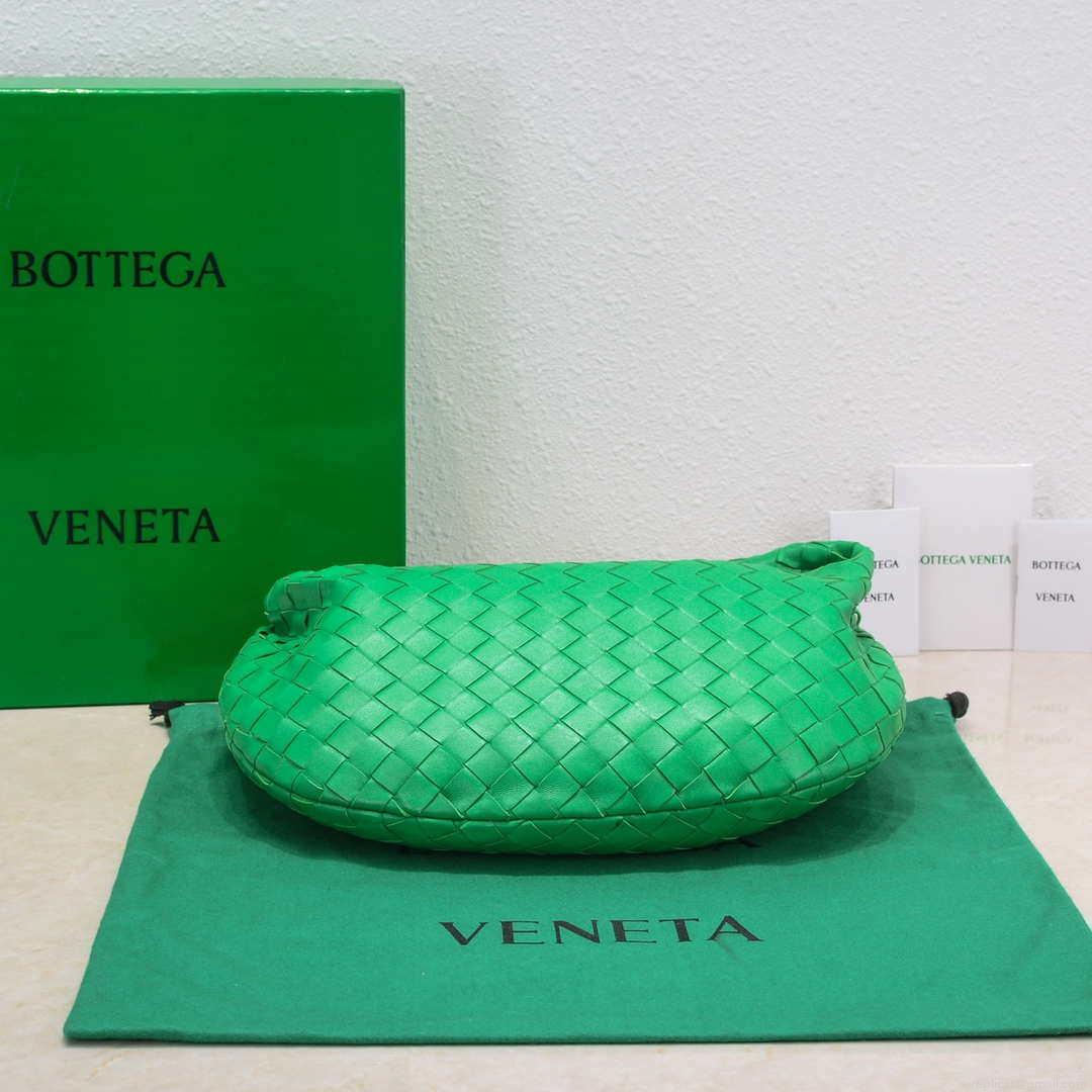 Bottega Veneta BV 690225 Teen Jodie intrecciato leather shoulder bag Green