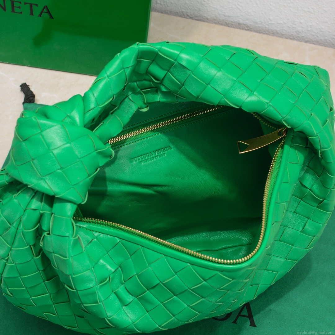 Bottega Veneta BV 690225 Teen Jodie intrecciato leather shoulder bag Green