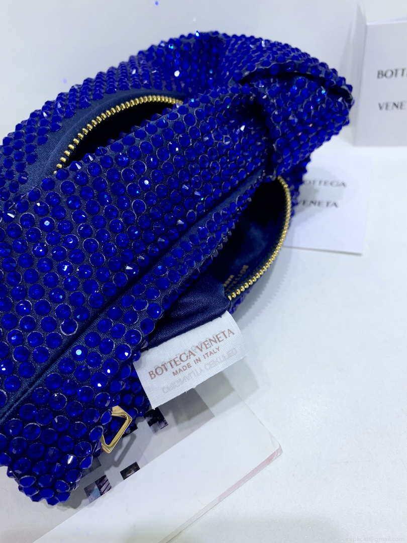 Bottega Veneta BV 651876 mini Jodie Rhinestones Blue