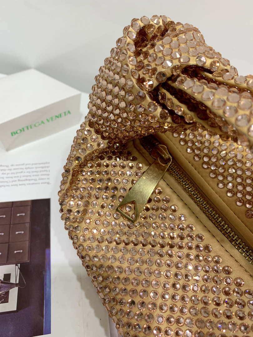 Bottega Veneta BV 651876 mini Jodie Rhinestones Apricot