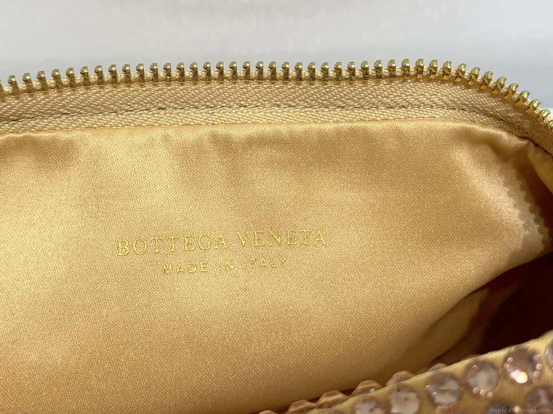 Bottega Veneta BV 651876 mini Jodie Rhinestones Apricot