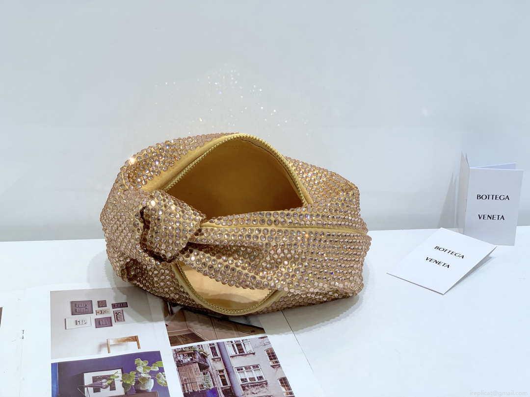 Bottega Veneta BV 651876 mini Jodie Rhinestones Apricot