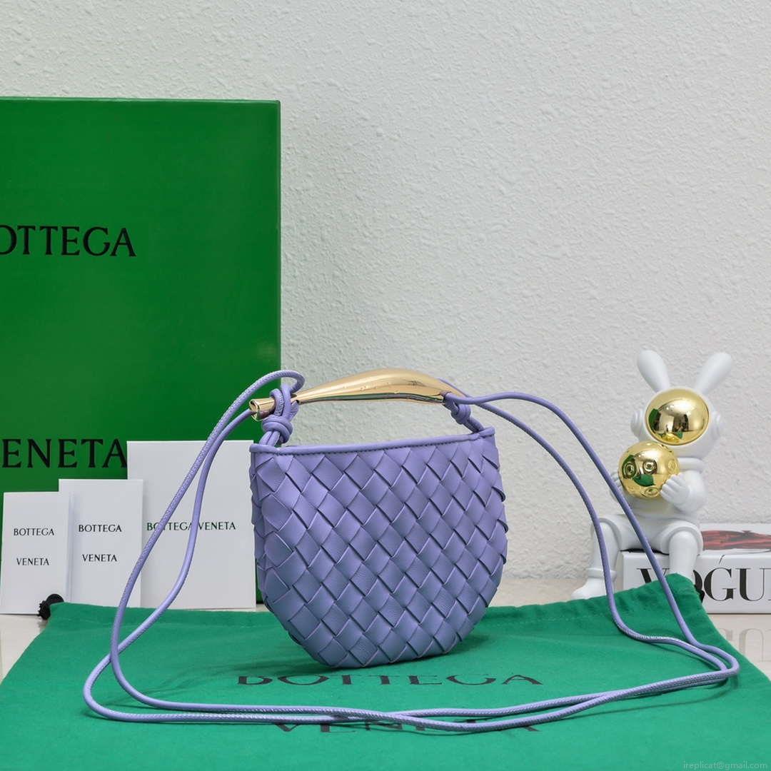 Bottega Veneta BV 744267 Mini Sardine Cross-body bag realised with Intrecciato Purple