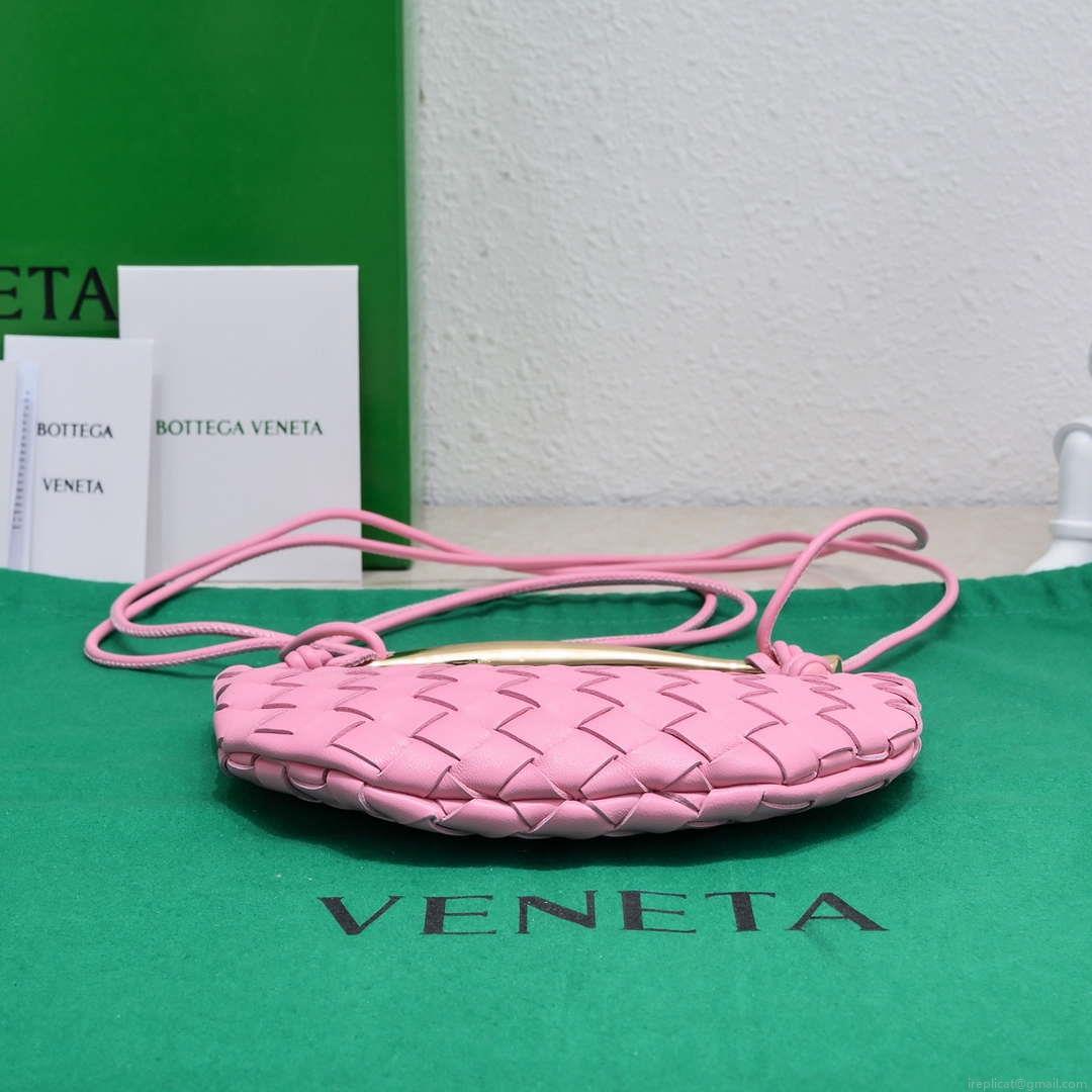 Bottega Veneta BV 744267 Mini Sardine Cross-body bag realised with Intrecciato Pink