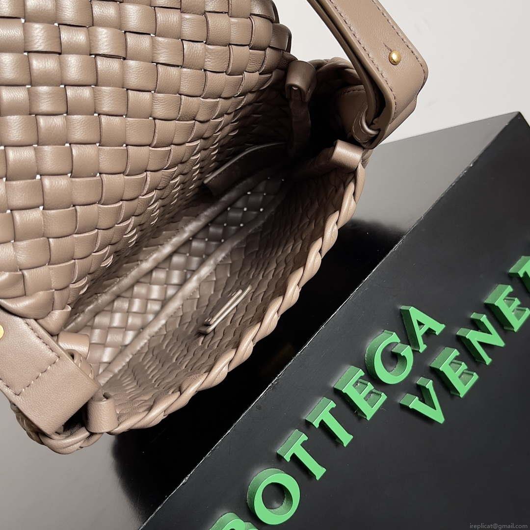 Bottega Veneta BV 762711 Mini Cobble Shoulder Bag Brown
