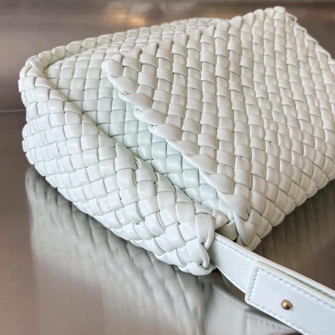 Bottega Veneta BV 709418 Small Cobble Shoulder Bag Light Blue