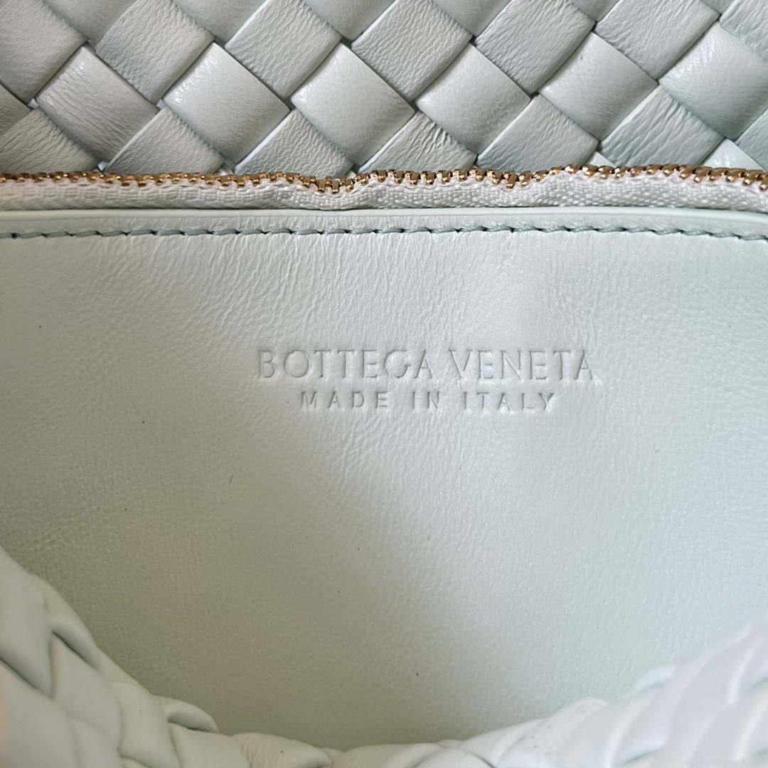 Bottega Veneta BV 709418 Small Cobble Shoulder Bag Light Blue