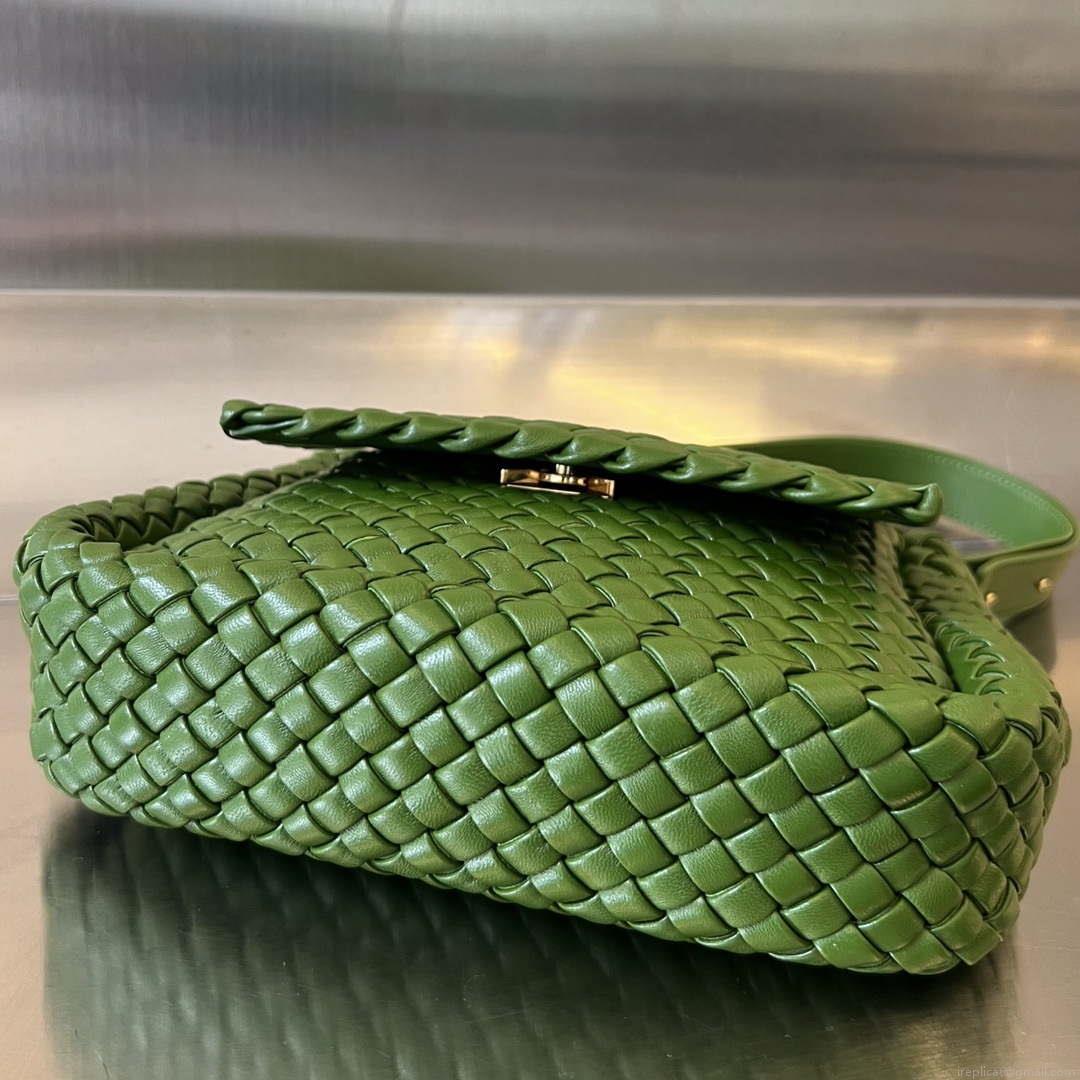 Bottega Veneta BV 709418 Small Cobble Shoulder Bag Green