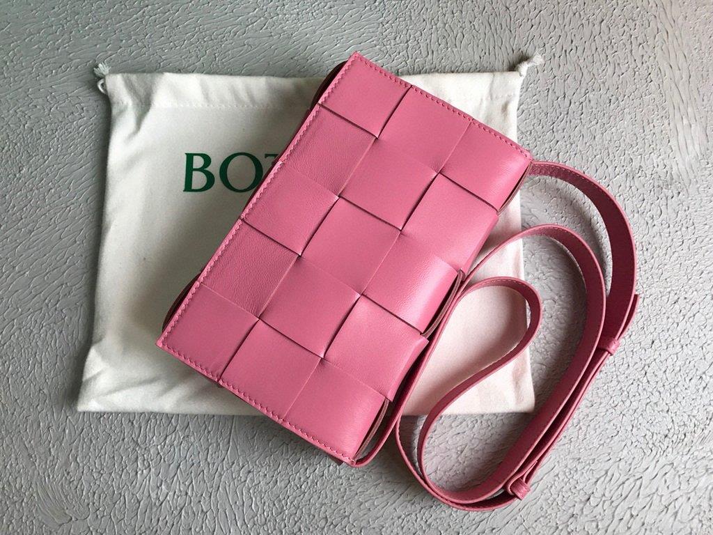 Bottega Veneta BV 578004 Cassette Cross-body Bag 58890 Rose Red