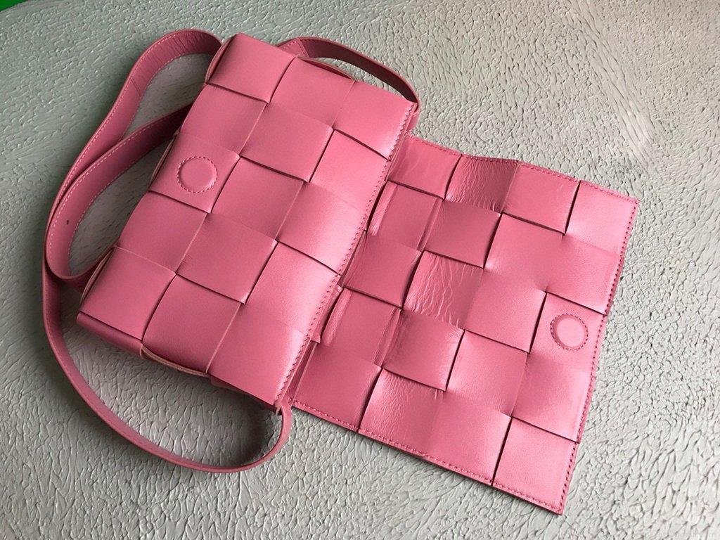 Bottega Veneta BV 578004 Cassette Cross-body Bag 58890 Rose Red
