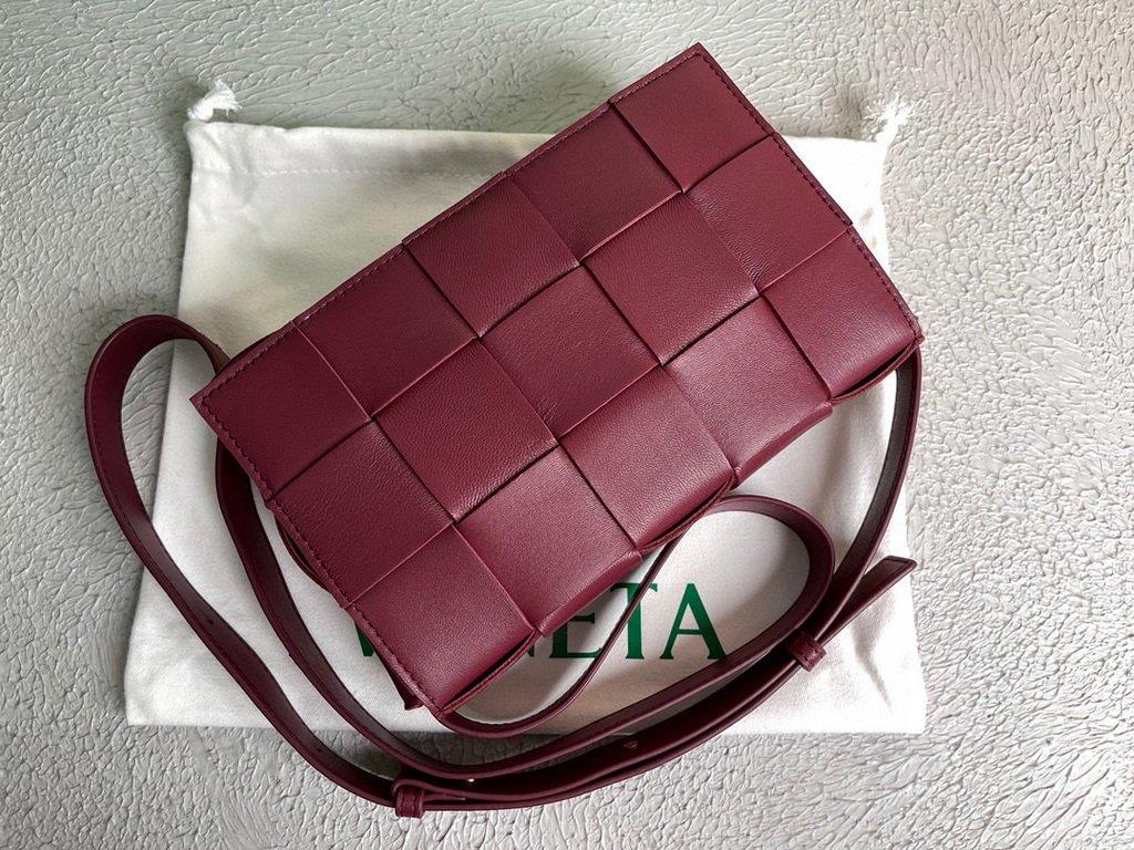 Bottega Veneta BV 578004 Cassette Cross-body Bag 58890 Wine Red